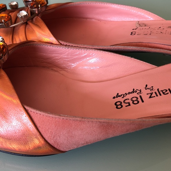 Bolajiz 1858 pink/salmon mules - Picture 8 of 8